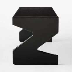 Perno 2-Drawer High-Gloss Black Oak Wood Desk -Home Furnishings Store PernoDeskSDSSS23