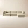 Piazza 4-Piece Modular Camel Brown Boucle Sectional Sofa With White Oak Legs 2 Piazza 4-Piece Modular Camel Brown Boucle Sectional Sofa With White Oak Legs -Home Furnishings Store Piazza4PcCmBcMdSectWOkLgSHF23