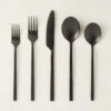 20-Piece Pin Tumbled Black Flatware Set -Home Furnishings Store PinTmbldBlackFltwr20PcSSHS19