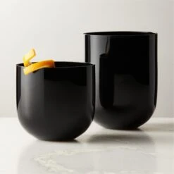 Pina Black Old-Fashioned Glass 9 Pina Black Old-Fashioned Glass -Home Furnishings Store PinaBlackGroupFHF22