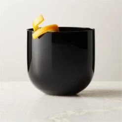 Pina Black Old-Fashioned Glass 10 Pina Black Old-Fashioned Glass -Home Furnishings Store PinaBlackSingleROF22
