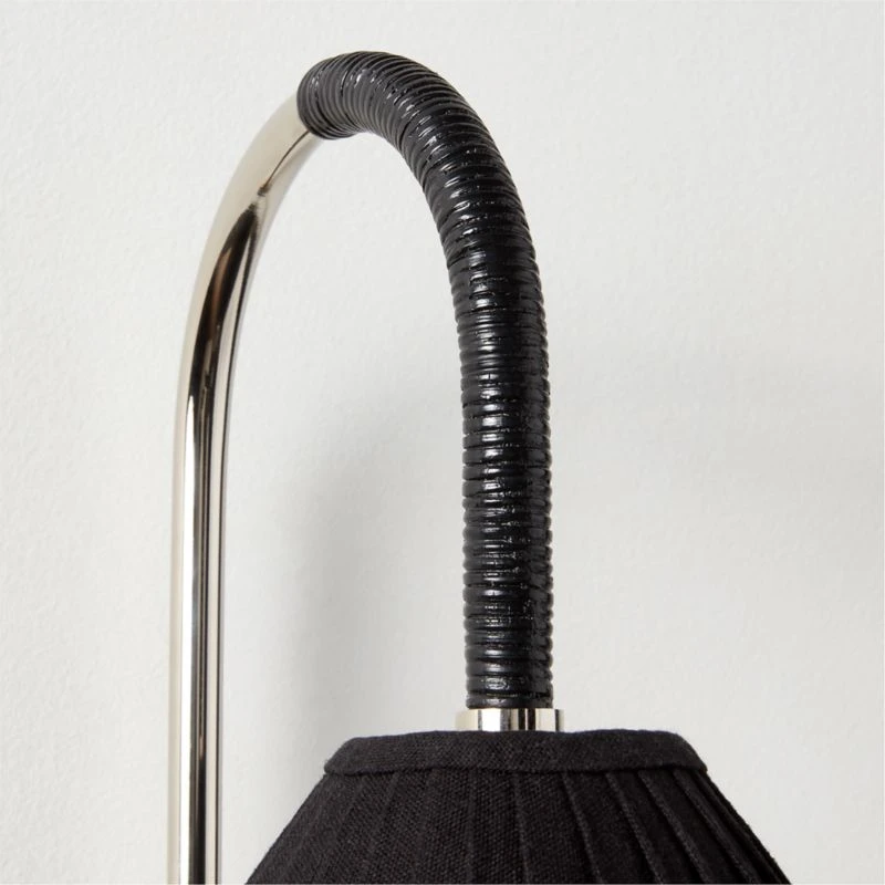 Pogo Polished Nickel And Black Cane Wall Sconce 6 Pogo Polished Nickel And Black Cane Wall Sconce - Image 4