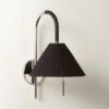 Pogo Polished Nickel And Black Cane Wall Sconce