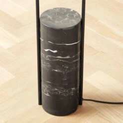 Polo Black Marble Floor Lamp -Home Furnishings Store PoloBlkMrblFloorLampAVSHF22