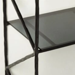 Ponte Black Metal Wall Mount Bookshelf Wide -Home Furnishings Store PonteHmrdRdTallBookcaseAV3SHS22