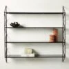 Ponte Black Metal Wall Mount Bookshelf Wide -Home Furnishings Store PonteHmrdRdWideBookcaseAVSHS22