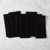 Poplin Black Cloth Napkins Set Of 8 -Home Furnishings Store PoplinNapkinBlkS8SHS17