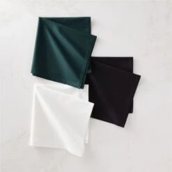 Poplin Dark Green Cloth Napkins Set Of 8 -Home Furnishings Store PoplinNapkinGroupFHF22