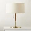 Prix Leather And Polished Brass Table Lamp -Home Furnishings Store PrixBrnLthrTableLampSHS23