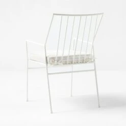 Pavilion Ivory Outdoor Dining Armchair With Ivory Sunbrella Cushion Model 6470 -Home Furnishings Store PvlnIvDngChrWIvyChM64703QBSSS22 1