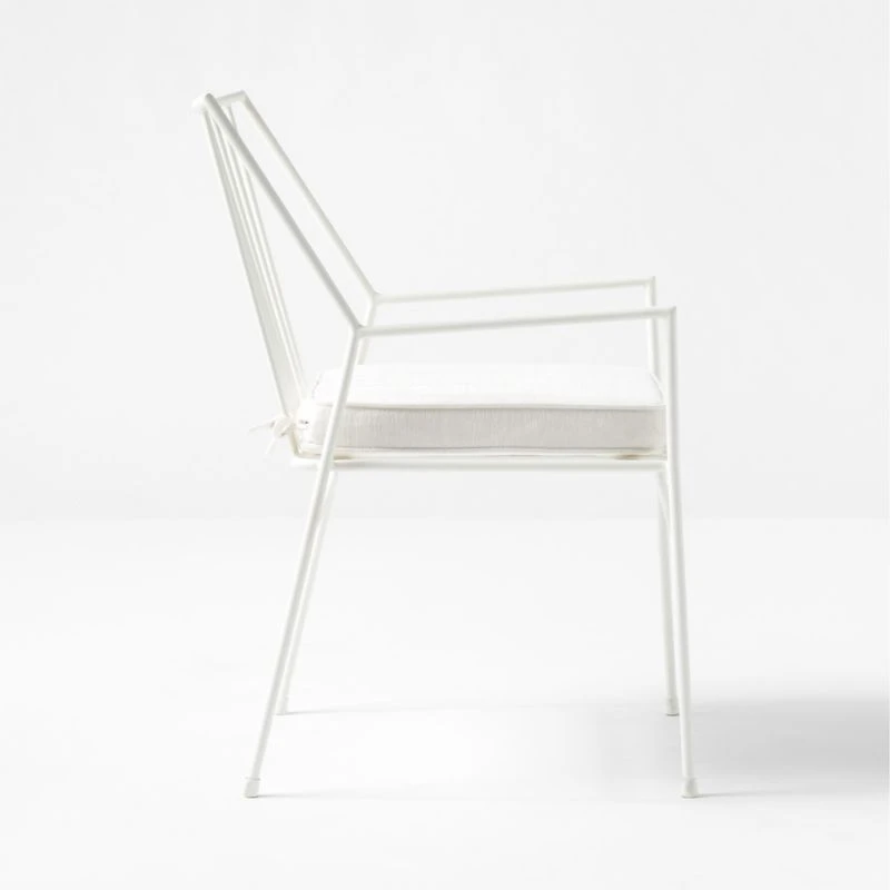 Pavilion Ivory Outdoor Dining Armchair With Ivory Sunbrella ® Cushion Model 6470 Set Of 4 6 Pavilion Ivory Outdoor Dining Armchair With Ivory Sunbrella ® Cushion Model 6470 Set Of 4 - Image 4