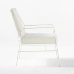 Pavilion Ivory Metal Outdoor Lounge Chair With Ivory Cushion Model 6471 -Home Furnishings Store PvlnIvLngChrWIvChM6471SDSSS22