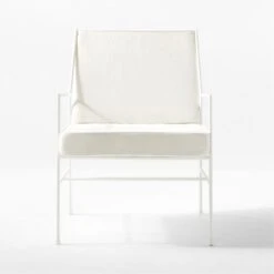 Pavilion Ivory Metal Outdoor Lounge Chair With Ivory Cushion Model 6471 -Home Furnishings Store PvlnIvLngChrWIvChM6471SOSSS22