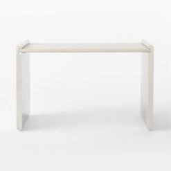 Raggio Stainless Steel Desk With White Wood Top -Home Furnishings Store RaggioPolishedSSDeskSOSSF22