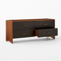 Ralston Low 4-Drawer Wood Dresser -Home Furnishings Store RalstonWltNLthLowDrssr3QAVSSS23