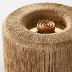 Ramble Tall White Ceramic Table Lamp With Jute Shade -Home Furnishings Store RambleWhtTblLampShortAV2SHS23