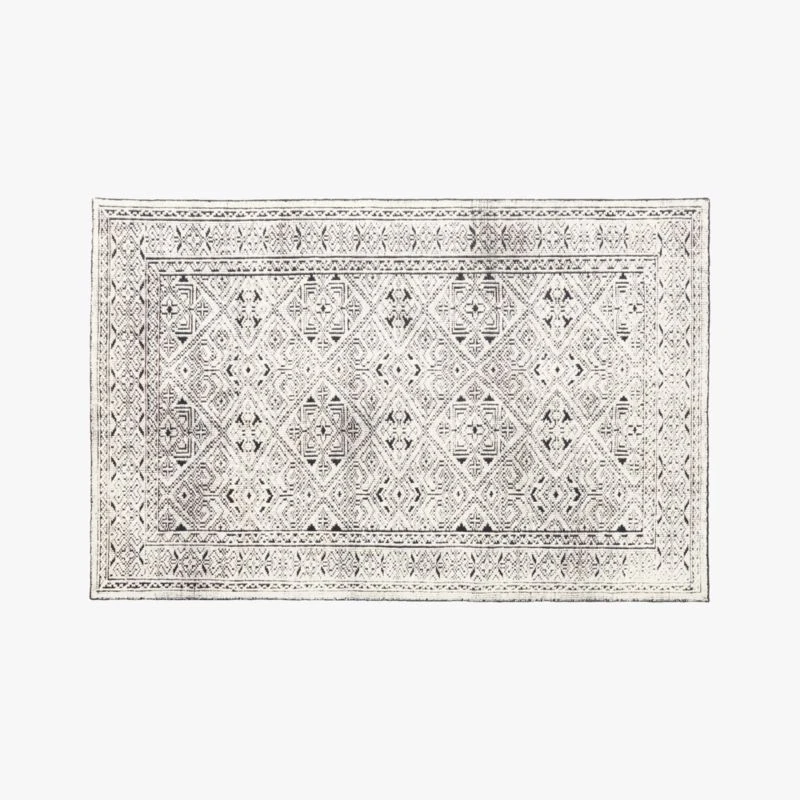 Raumont Handknotted Black Detailed Area Rug 5'x8' 3 Raumont Handknotted Black Detailed Area Rug 5'x8'