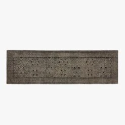Raumont Handknotted Brown Detailed Runner Rug 2.5'x8'