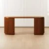 Reid Oval Brown Wood Storage Desk -Home Furnishings Store ReidDeskSHF20 1x1