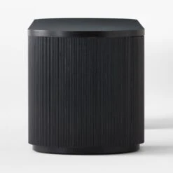 Reid Oval Black Wood Storage Desk -Home Furnishings Store ReidEbonizedDeskSDSSS23