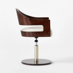 Renato Chenille And Burl Wood Office Chair -Home Furnishings Store RenatoBrlWdOfficeChairSDSSF22