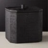 Rene Lacquered Linen Matte Black Ice Bucket -Home Furnishings Store ReneLcqrdLnnMttBlkIceBcktSHS21
