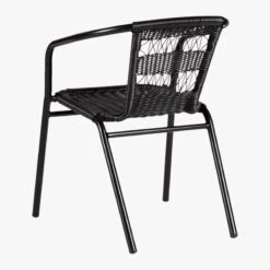 Rex Black Open Weave Outdoor Armchair 18 Rex Black Open Weave Outdoor Armchair -Home Furnishings Store RexChairOpenWeaveBlack3QBS18