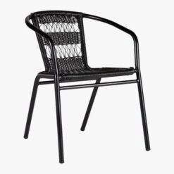 Rex Black Open Weave Outdoor Armchair 16 Rex Black Open Weave Outdoor Armchair -Home Furnishings Store RexChairOpenWeaveBlack3QS18