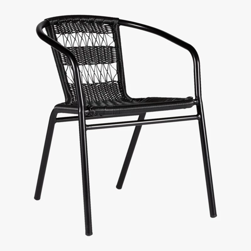 Rex Black Open Weave Outdoor Armchair 8 Rex Black Open Weave Outdoor Armchair - Image 6
