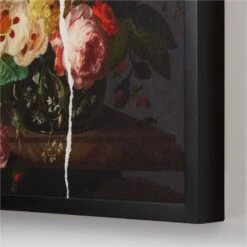'Ripped Flowers I' Framed Acrylic Painting By George Glass 16''x20'' -Home Furnishings Store RippedFlowersI16X20ROF23