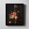 'Ripped Flowers I' Framed Acrylic Painting By George Glass 16''x20'' -Home Furnishings Store RippedFlowersI16X20SHF23