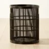 Ronan Black Bamboo Storage Basket Small -Home Furnishings Store RonanBlkBasketWHndlsSmSHF22