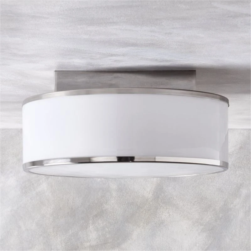 Ronda Indoor/Outdoor Polished Stainless Steel Flush Mount Light 3 Ronda Indoor/Outdoor Polished Stainless Steel Flush Mount Light