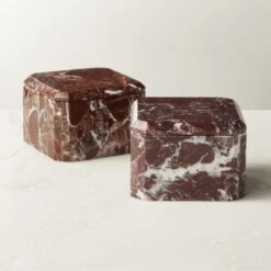 Rosa Levanto Emerald Cut Marble Box -Home Furnishings Store RosaLevantoEmeraldCutBoxAV3SHS22