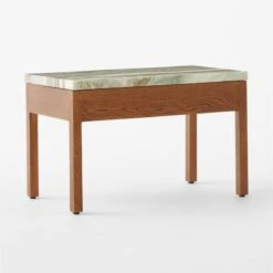 Ryne Oak Wood Nightstand With Marble Top -Home Furnishings Store RyneMarbleNightstand3QBSSS23