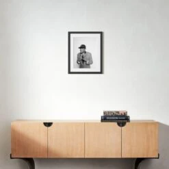 'Jay Z At MILK Studios' Photographic Print In Black Frame 17.5"x21.5" -Home Furnishings Store SEJayZMILKStdBlk17p5x21p5S22 3D