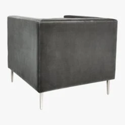 Savile Tufted Chair Luca Storm -Home Furnishings Store SavileStormVelvetChair3QBF19