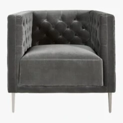 Savile Tufted Chair Luca Storm -Home Furnishings Store SavileStormVelvetChairSOF19