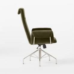 Saviti Olive Velvet Office Chair -Home Furnishings Store SavitiOliveVlvtOffcChairSDSSF22