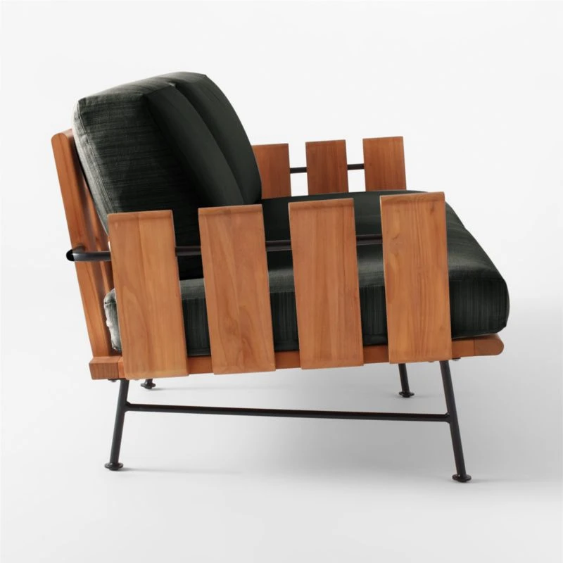 Seahaven Teak Outdoor Sofa With Coal Perennials® Cushions 7 Seahaven Teak Outdoor Sofa With Coal Perennials® Cushions - Image 5