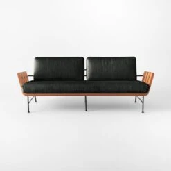 Seahaven Teak Outdoor Sofa With Coal Perennials® Cushions 11 Seahaven Teak Outdoor Sofa With Coal Perennials® Cushions -Home Furnishings Store SeahavenCoalSofaSOSSS22