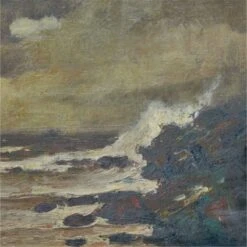 'Seascape In Green' Framed Oil Painting Reproduction 37''x25'' -Home Furnishings Store SeascapeInGreen37x25inAVSHF22