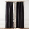 Seda Black Dupioni Silk Window Curtain Panel 48''x84'' -Home Furnishings Store SedaBlackSilkDp96PnlSHS23