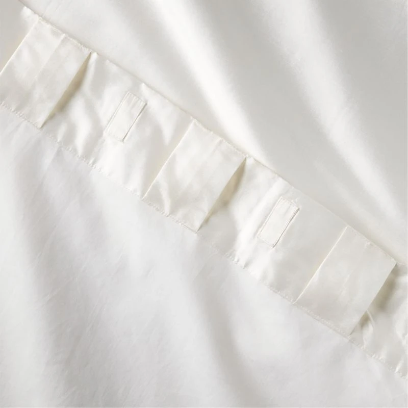 Seda Bright White Dupioni Silk Window Curtain Panel 48''x84'' 7 Seda Bright White Dupioni Silk Window Curtain Panel 48''x84'' - Image 5