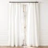 Seda Bright White Dupioni Silk Window Curtain Panel 48''x84''