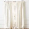 Seda Warm White Dupioni Silk Window Curtain Panel 48"x84"