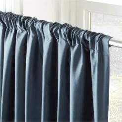 Seda Deep Blue Dupioni Silk Window Curtain Panel 48"x84" 9 Seda Deep Blue Dupioni Silk Window Curtain Panel 48"x84" -Home Furnishings Store SedaSlkDpBlueCrtnPnl96inAV3SHF22