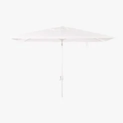 Shadow Rectangular White Outdoor Patio Umbrella Shade With Pole -Home Furnishings Store ShadowRctUmbWhtShadePoleS19