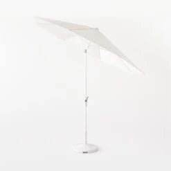 Shadow Round White Umbrella With Base -Home Furnishings Store ShadowRdUmbrll9WhiteIIAVSSS21