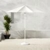 Shadow Round White Umbrella With Base -Home Furnishings Store ShadowRdUmbrll9WhiteIISHS21 1x1